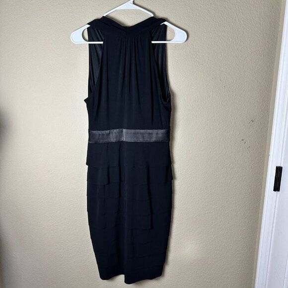 EVAN PICONE Little Black Dress V Neck Cocktail Party Size 8 - Picture 7 of 8